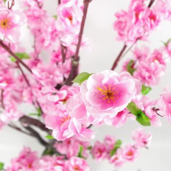 Arbre à fleurs artificielles 120 cm Cerisier rose 3