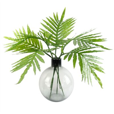 Feuille 80 cm Vase boule feuilles de palmier tropicales artificielles