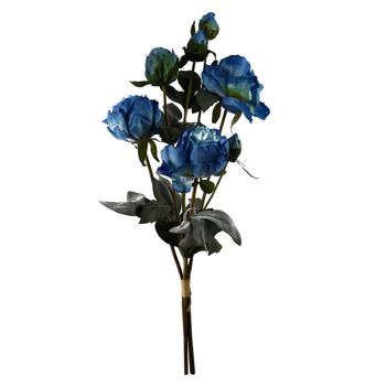 Vase en verre d'eucalyptus Delphinium blanc, feuille de 80cm, pivoine bleue 2