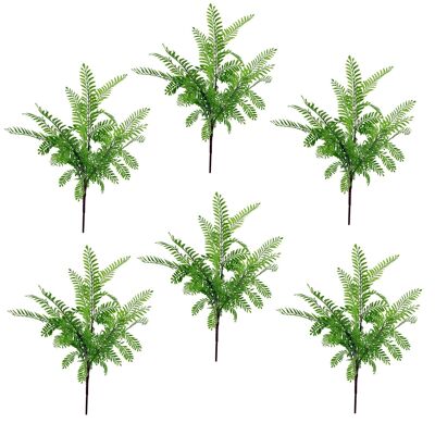 Pianta di felce artificiale con foglie, confezione da 55 cm x 6