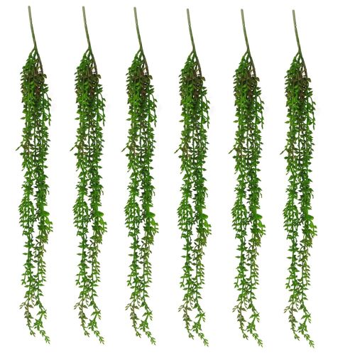 Leaf Artificial Hanging Fern Plant 58cm Pack x 6
