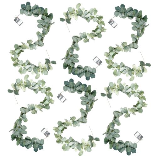 Leaf Artificial Hanging Plant Plant Pack x 6