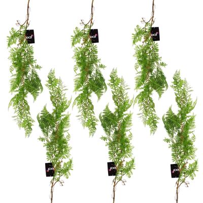 Pack de plantes artificielles Maidenhair à feuilles x 6
