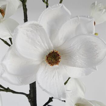 Arbre artificiel Magnolia blanc en pot 3