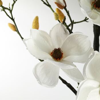 Arbre artificiel Magnolia blanc en pot 2