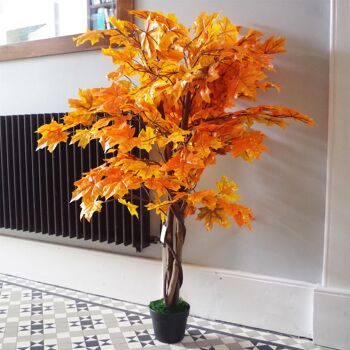 Érable Acer Arbre Artificiel Orange Jaune Couleurs d'Automne 125cm 3
