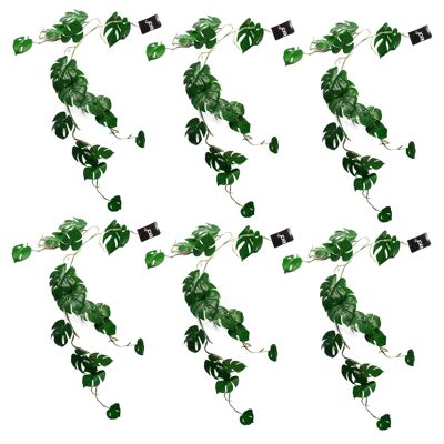 Confezione di piante artificiali Monstera sospese x 6