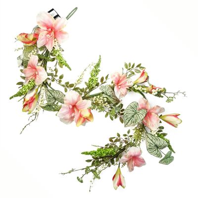 Artificial Hanging Plant Pink Lily Plant Garland