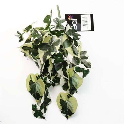 Artificial Hanging Plant Variegated Marble Pothos Plant