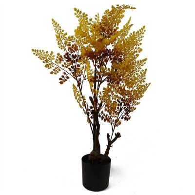 Planta de árbol artificial Planta de árbol de helecho dorado de otoño artificial 70 cm