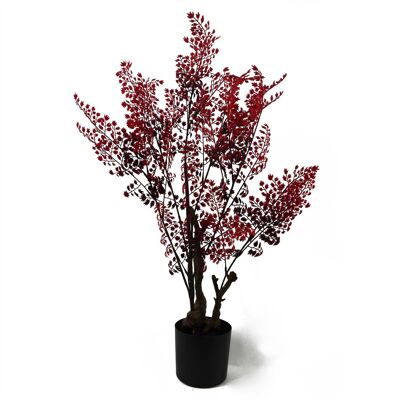 Planta de árbol artificial Otoño Planta de árbol de helecho rojo 70 cm