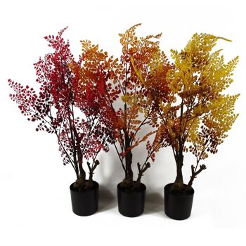 Plante d'arbre artificielle, plante d'arbre de fougère rouge d'automne 70cm 4