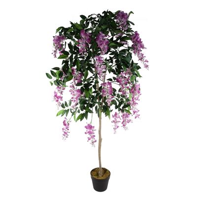 Künstlicher Glyzinienbaum, 150 cm, künstlich, lila, rosa