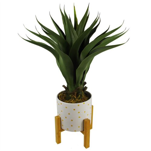 Artificial Yucca Plant Ceramic Planter & 60cm