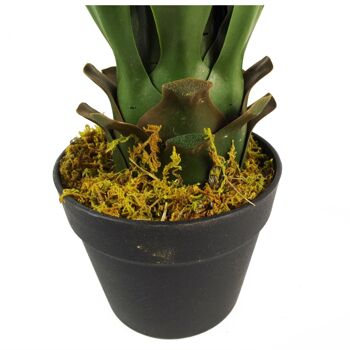Jardinière en céramique de plante de yucca artificielle et 60 cm 6