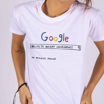 T-Shirt "Google"__S / Bianco