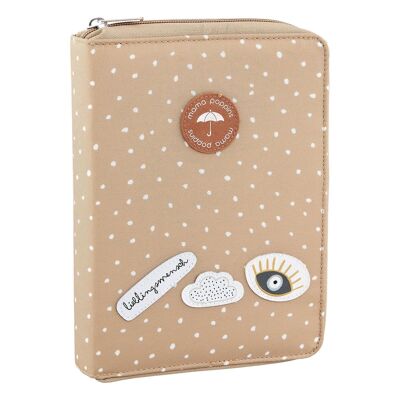 Maternity passport cover | U-booklet and vaccination certificate bag/organizer I beige