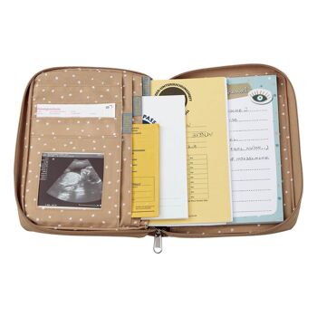 Couverture du passeport de maternité | Sac/organisateur U-carnet et certificat de vaccination I beige 3