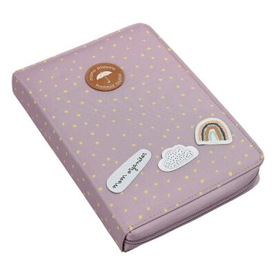 Maternity passport cover | U-booklet and vaccination certificate bag/organizer I purple