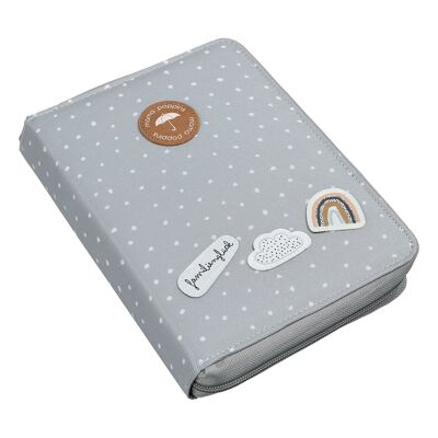 Maternity passport cover | U-booklet and vaccination certificate bag/organizer I gray