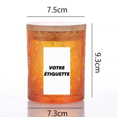 Orangefarbenes Kerzenglas - Behälter