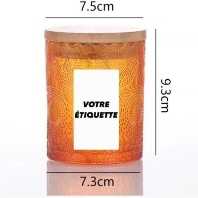 Orange candle jar - Container
