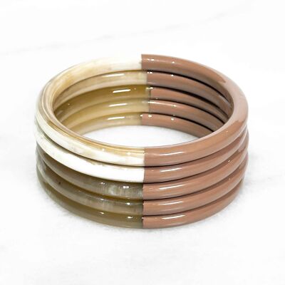 Colorful real horn bracelet - Color 4715C