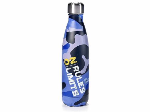 Bottiglie termiche design No Rules in acciaio inox  finitura opaca design 14zero3 da 500 ml Personalizzabile con il tuo logo, chiedi un preventivo