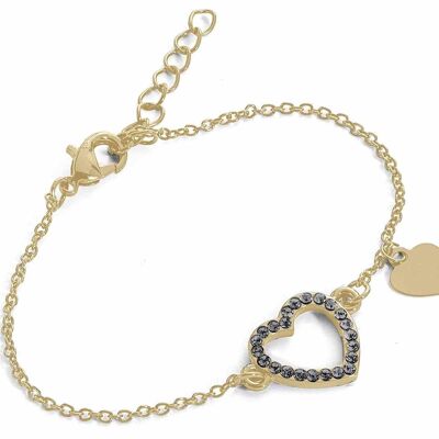 "Cuore Stella" bracelets in 14zero3 yellow gold with card in display