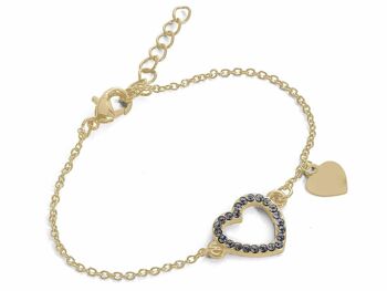 Bracelets "Cuore Stella" en or jaune 14zero3 avec carte en présentoir