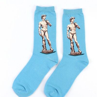 Socks with Painting "David of Michelangelo"__default