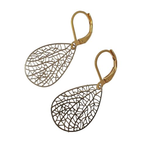 Boucles d'Oreilles Créole Polly en Acier Inoxydable & laiton