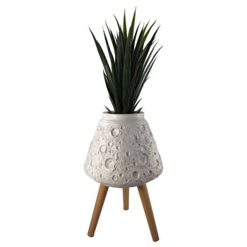 Jardinières Pots de fleurs Jardinière blanche lunaire 62 cm x 40 cm 2