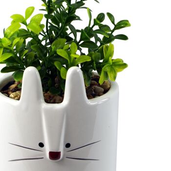 Pots de plantes en céramique pour animaux, lapin, renard, éléphant, 15cm 7
