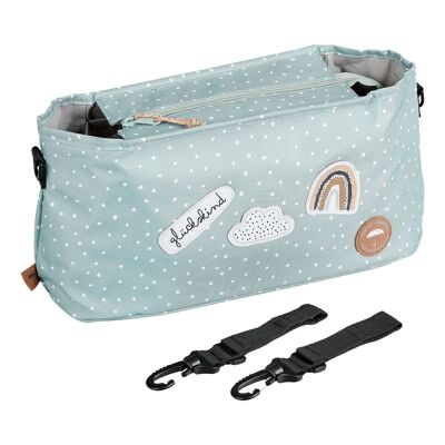 Kinderwagen Organizer inkl. Befestigungshaken | Mint mit "Glückskind" Patch