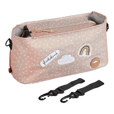 Stroller organizer incl. Fastening hooks | Pink with “Glückskind” patch