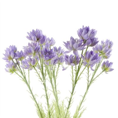 Packung mit 6 x künstlichen Blumen, violetter Sternblumenstiel – 5 Blumen 60 cm
