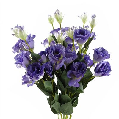 Confezione da 6 fiori artificiali con stelo di rosa selvatica viola - 6 fiori da 80 cm