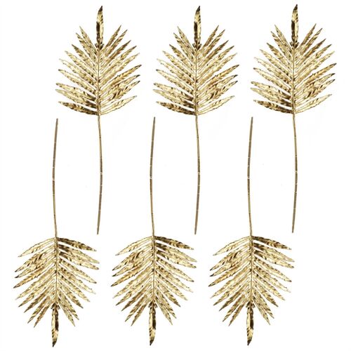 Pack of 6 x Artificial Foliage Gold Monstera Leaf 95cm
