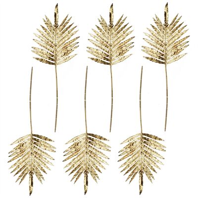 Pack of 6 x Artificial Foliage Gold Monstera Leaf 95cm