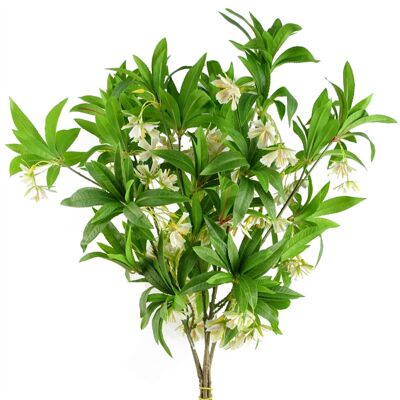 Confezione da 6 steli di fogliame artificiale Hainan Elaeocarpus da 90 cm