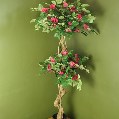 Árbol de seda artificial rosa, flor de buganvilla, árbol japonés
