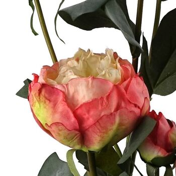 Fleur artificielle de pivoine rose 4