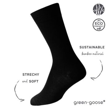 chaussettes homme en bambou green-goose | 2 paires | Mélange foncé | 39-44 2