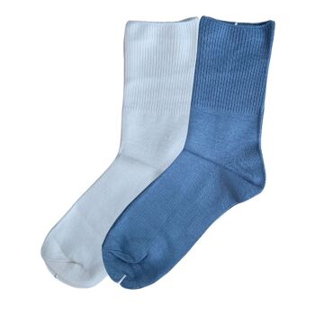 chaussettes en bambou vert-oie | 2 paires | Bleu | 36-41 1