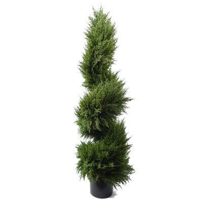 Feuille de cyprès artificielle en spirale de 120 cm