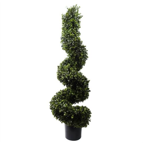 Leaf 120cm Sprial Boxwood Artificial Tree UV Resistant Outdoor