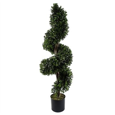 Blatt 120 cm Sprial Buxus Kunstbaum UV-beständig für den Außenbereich