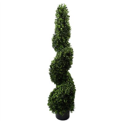 Leaf 120cm Sprial Buxus Artificial Tree UV Resistant Outdoor
