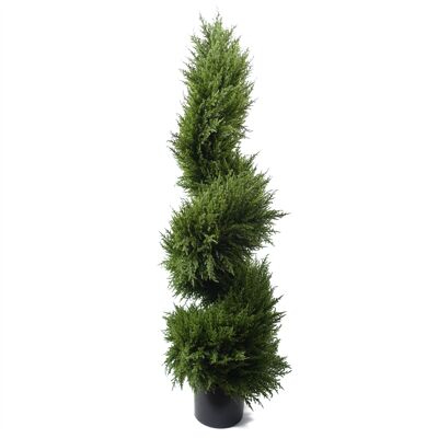 Hoja el 120cm Sprial Cypress Árbol artificial UV resistente al aire libre